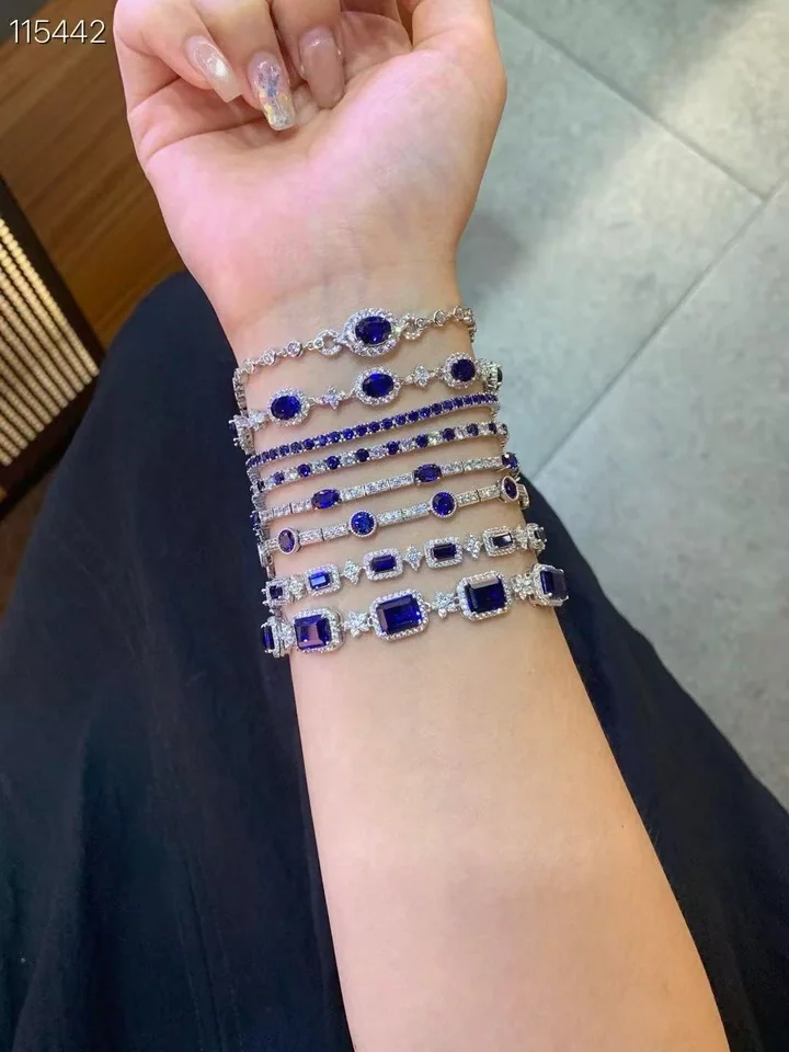 Blue bracelet selection, customer photograph