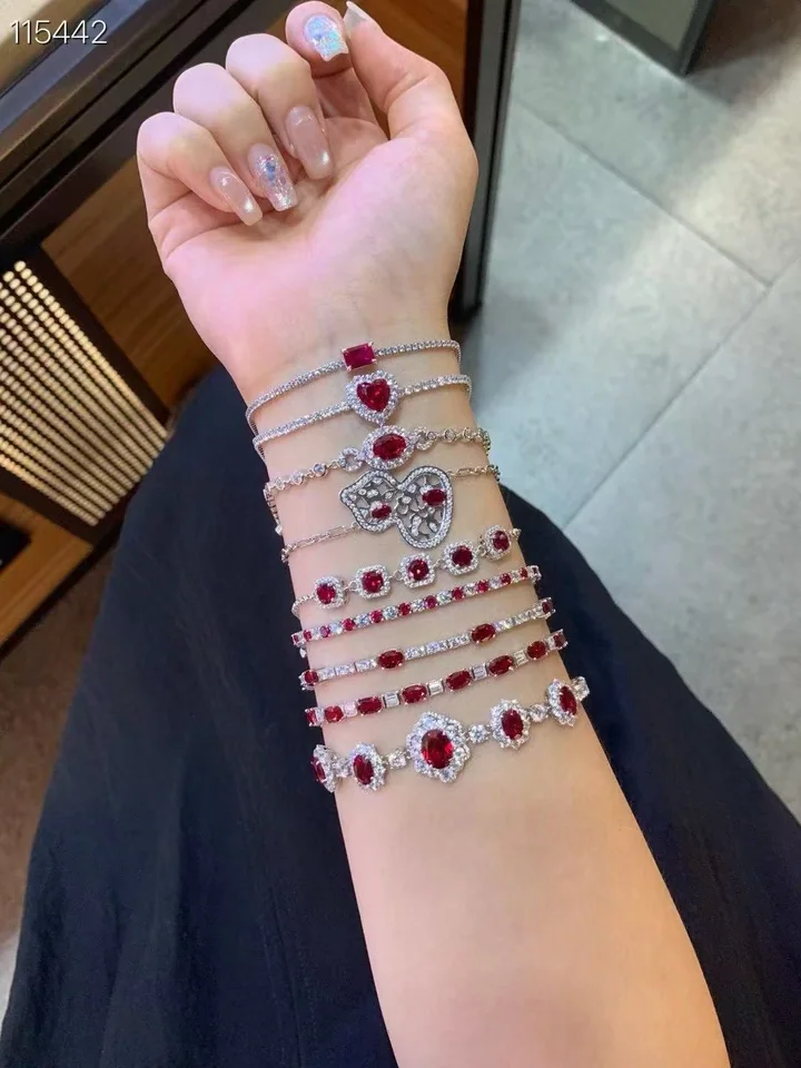 Red bracelet selection, customer photograph