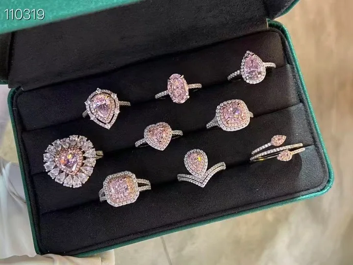 Pink ring selection, customer photograph